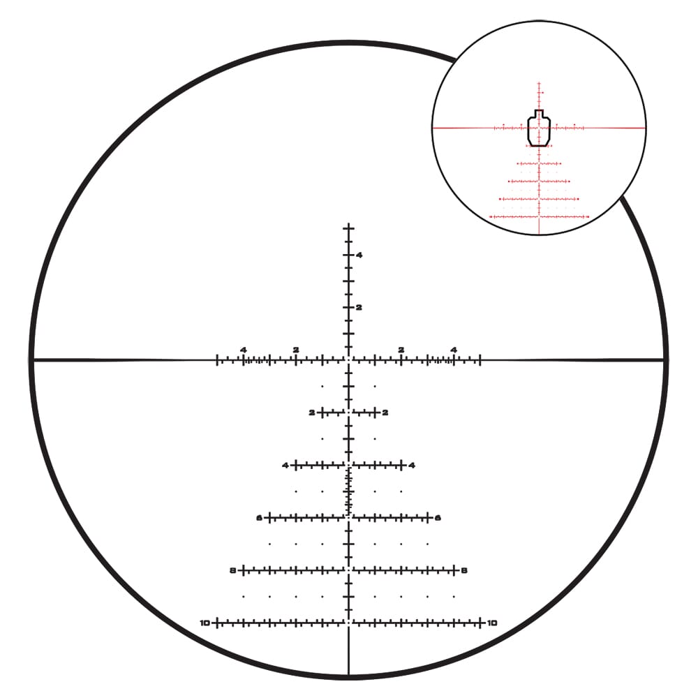 US Optics TS 2.5-20x50mm; 34 mm Tube; Digital Red FFP JVCR Reticle Riflescope TS-20X-JVCR