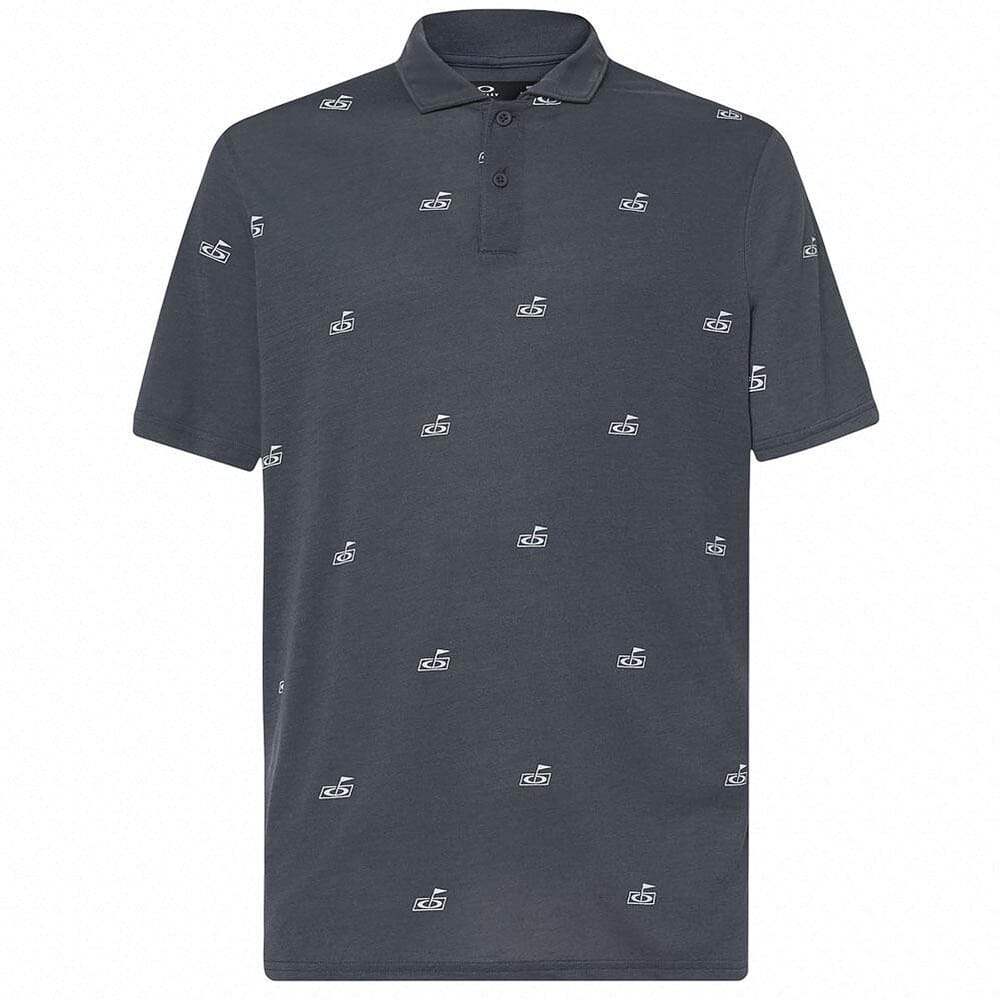 Oakley Golf Flag Golf Pattern Dark Slate Polo Shirt FOA403747-9TJ