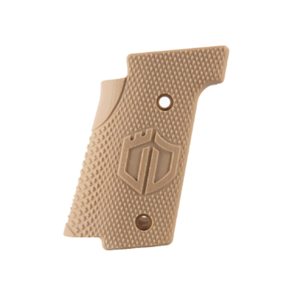 Walther Arms 9mm Q5 SF G10 Thin Grips - Checkered In Solid Coyote Brown 5132115