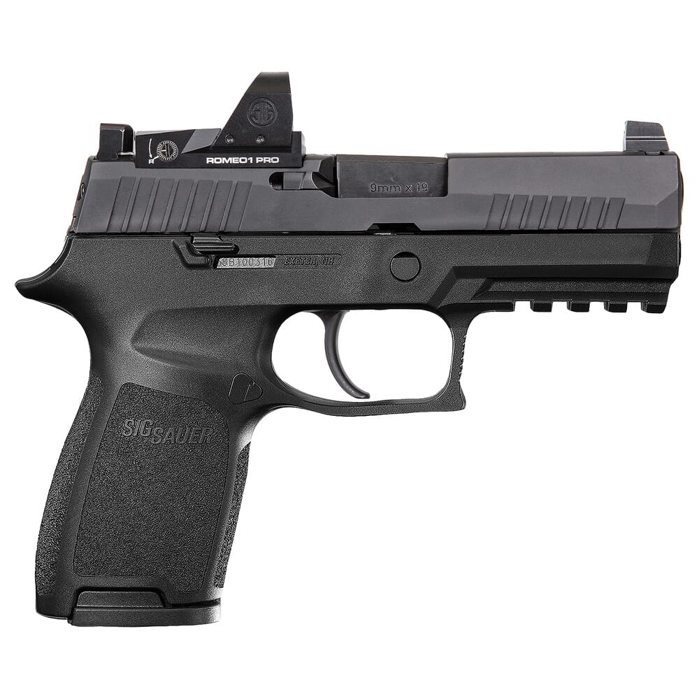 Sig Sauer P320 Nitron 9mm 15rd Compact Handgun w/ Contrast Sights & ROMEO1 Pro Red Dot Sight 320C-9-B-RXP