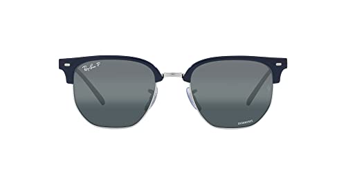 Ray-Ban New Clubmaster Blue on Silver Polar Blue Mirror 0RB4416-6656G653