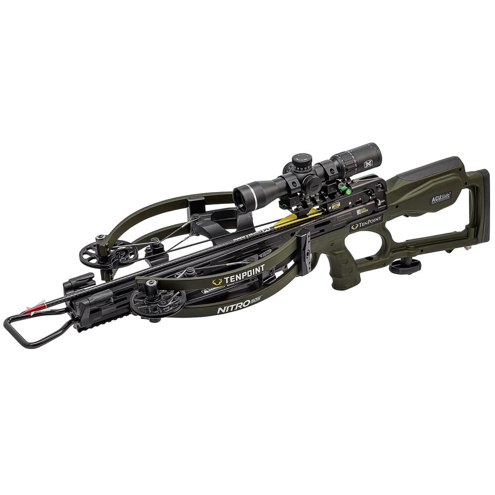 TenPoint Nitro 505 Crossbow w/ ACUslide & EVO-X Elite Black Scope Moss Green CB22005-1199