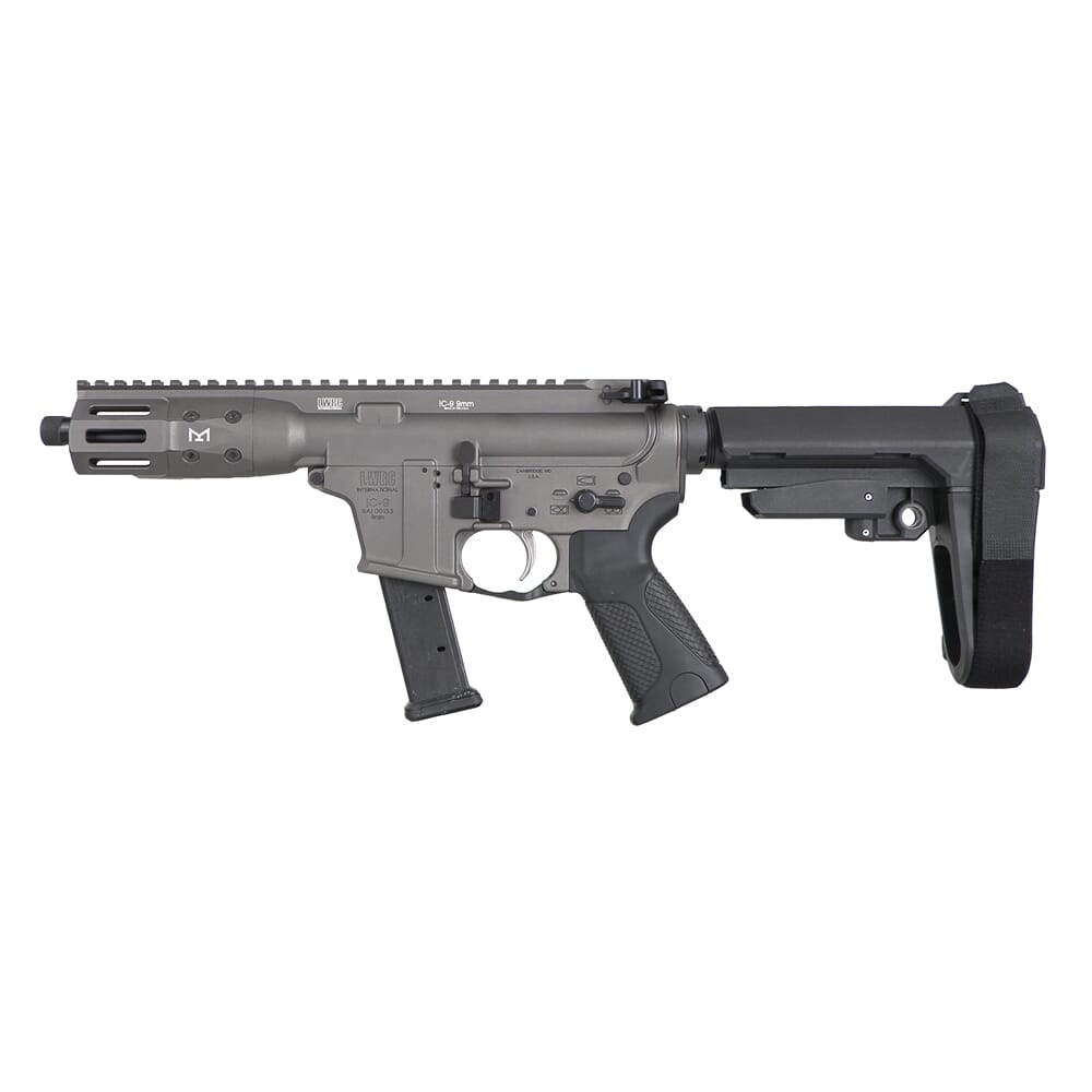LWRC IC-9 9mm 8.5" 1:10" 1/2x28 Tungsten Grey Short Barreled Rifle (NFA) ICR9TG8S