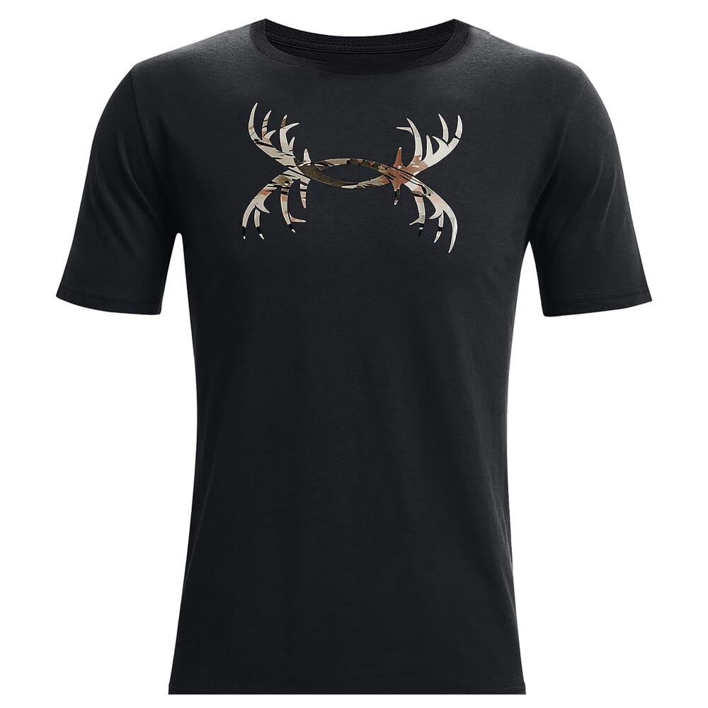 Under Armour Antler Logo Short Sleeve Tee Black/UA Barren Camo 1366017-001