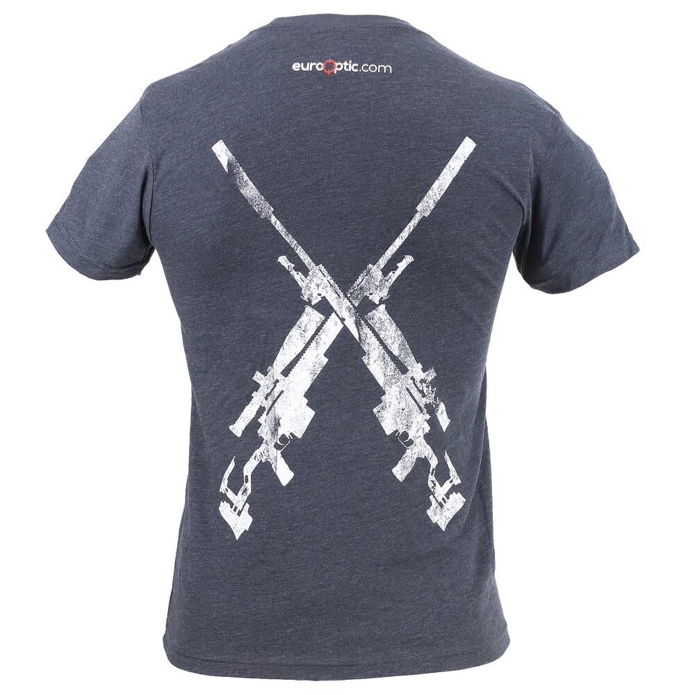 EuroOptic Crossed Rifles Charcoal Grey Tee TEE-CHGRY-CROSS