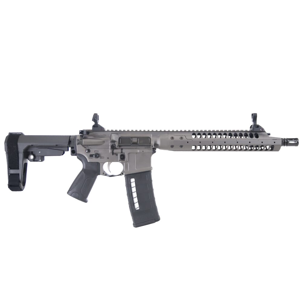 LWRC SIX8-A5 6.8 SPC 12.7" 1:10" 1/2x28 Bbl Tungsten Grey Pistol w/SBA3 Brace SIX8A5PTG12SBA3