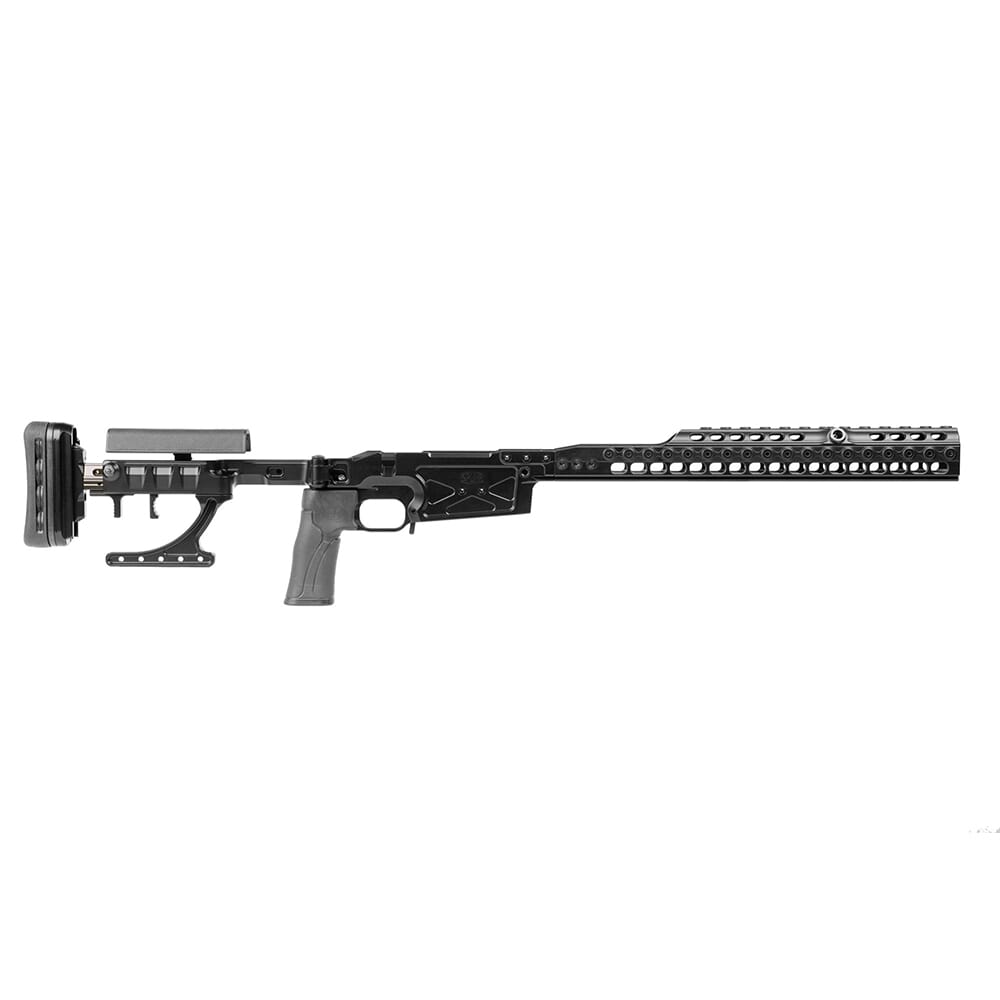Spuhr SICS Tikka T3 LA Blk Chassis w/16" ARCA Forend & QD Sling Swivels CH000004