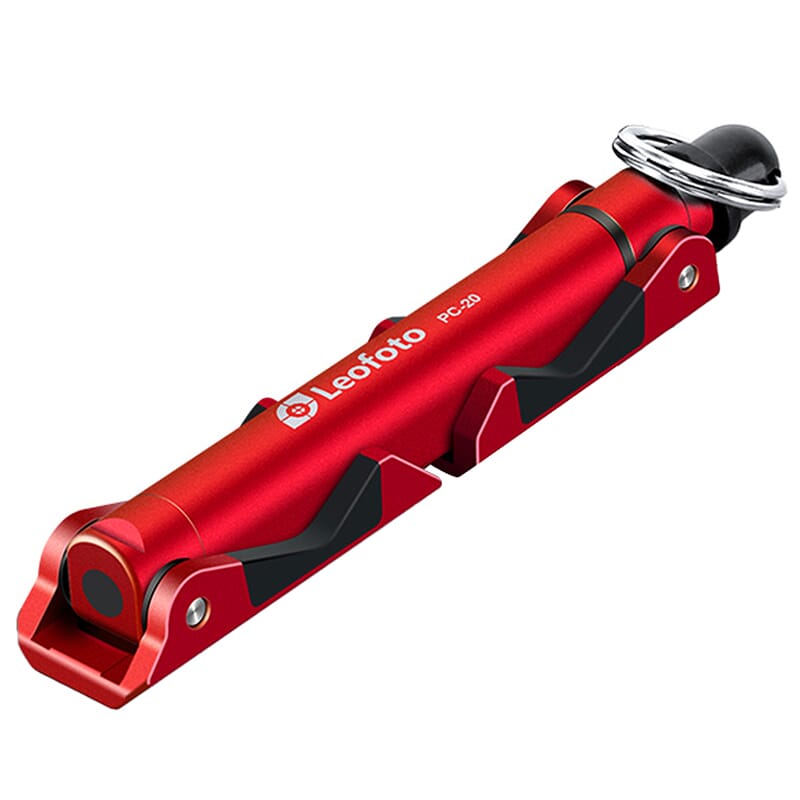Leofoto PC-20 Red Mobile Phone Stand w/1/4" Mounting Sockets PC-20-RED