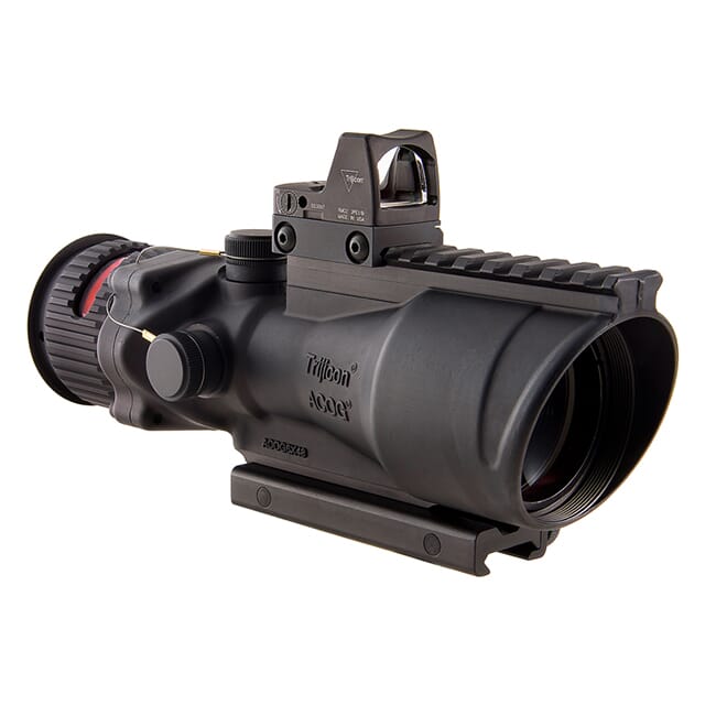 Trijicon 6x48 ACOG Dual Illum Red Chevron .308 Reticle w/Colt Knob Mount - LED 6.5 MOA Red Dot RMR Type 2 TA648-D-100560