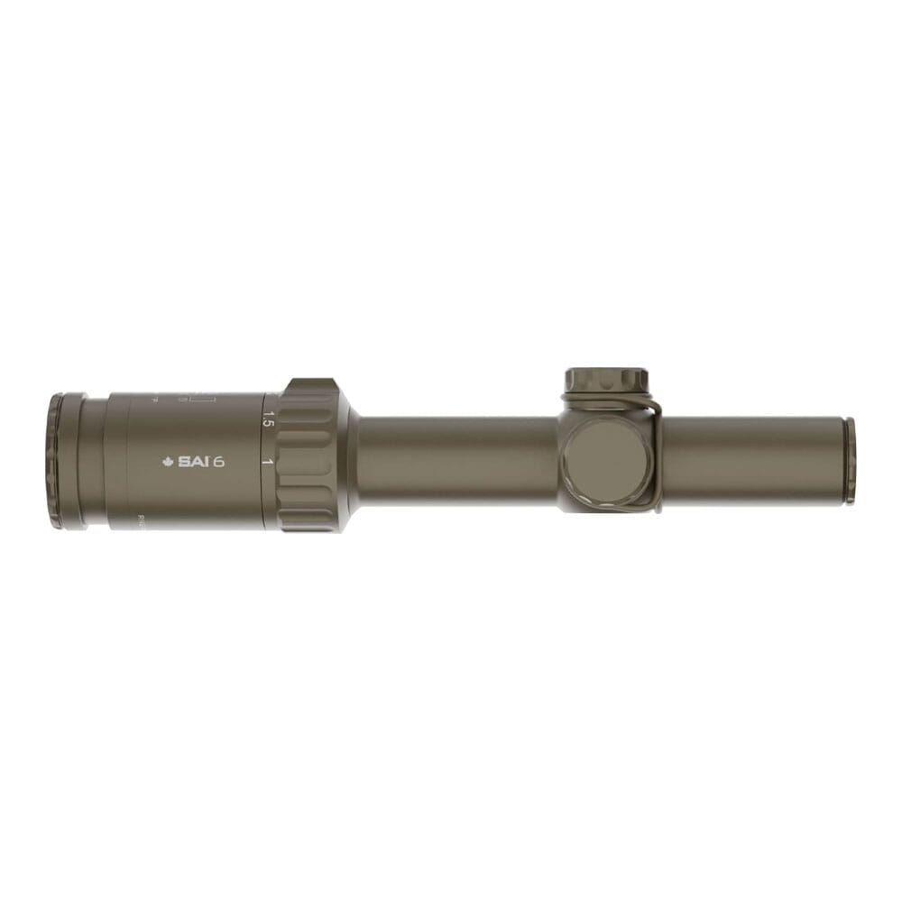 SAI Optics SAI 6 1-6x24mm .1 MRAD FFP Rapid Aiming Feature FDE Riflescope RNG16-T170-C10
