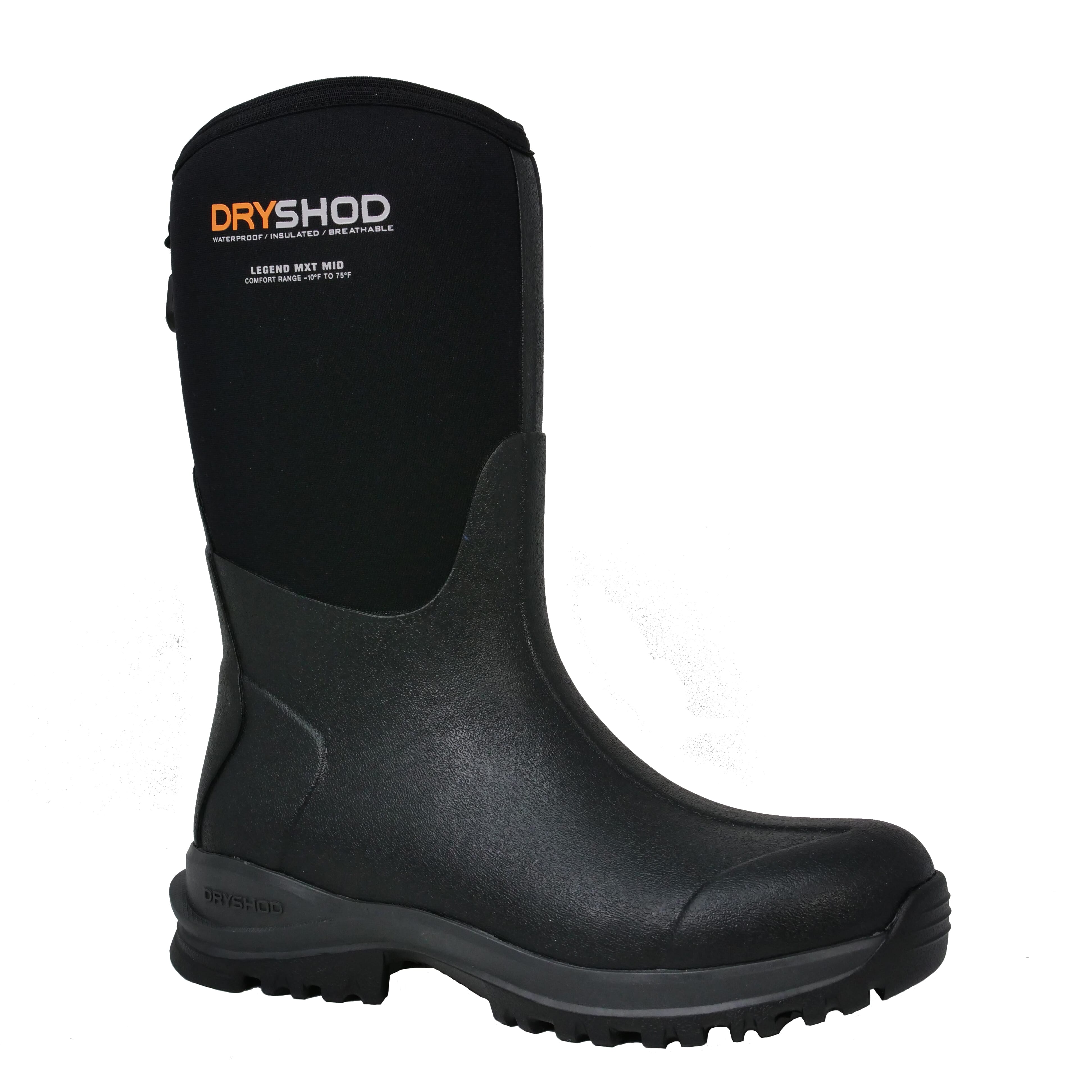 Dryshod Legend MXT Mid Black/Grey Boots LGX-WM-BK-W