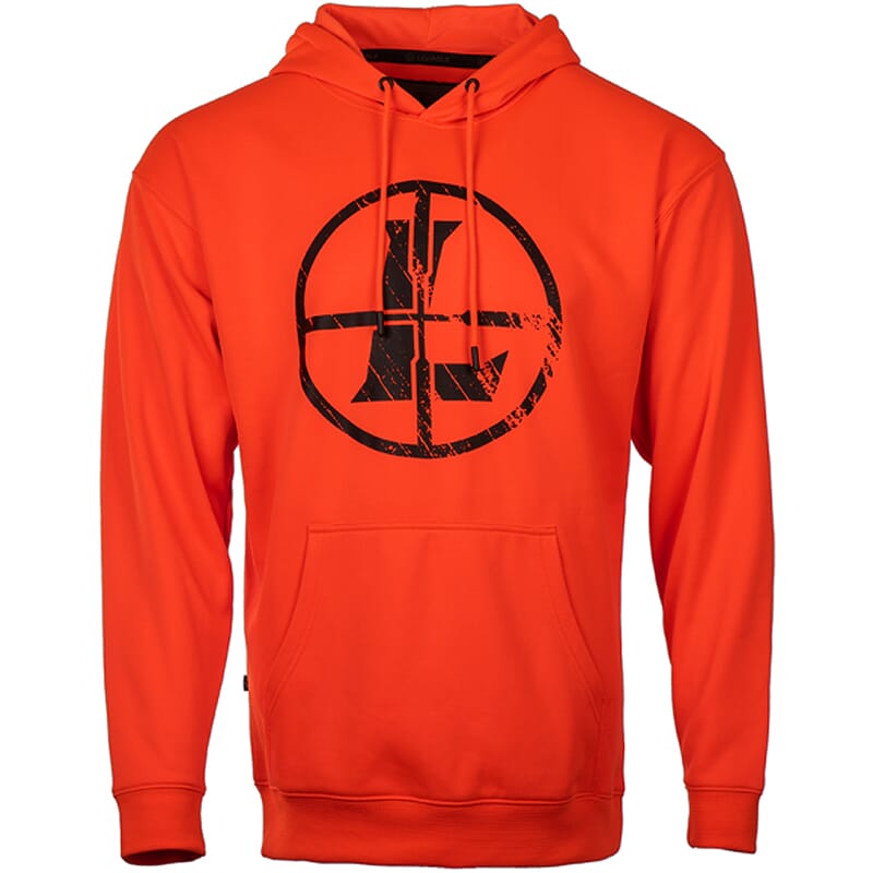 Leupold Distressed Reticle Performance Hoodie Blaze Orange XL 184046