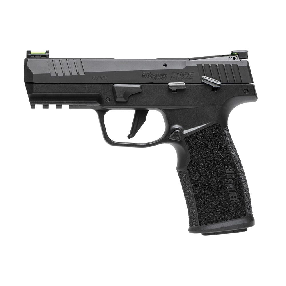 Sig Sauer P322 .22 LR 4" Bbl Optics Ready Manual Safety Black SAO Pistol w/(2) 20rd Mags 322C-BAS