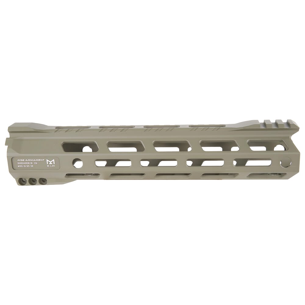 RISE Armament RA-905 10" Foliage Green Skeletonized AR-15 M-LOK Handguard RA-905-100-FG