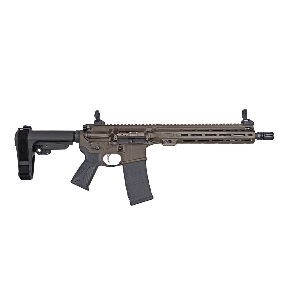 LWRC ICMKII 5.56mm 12" 1/10 1/2x28 OD Patriot Brown Pistol w/SBA3 Brace ICMKIIP5PBC10SBA3