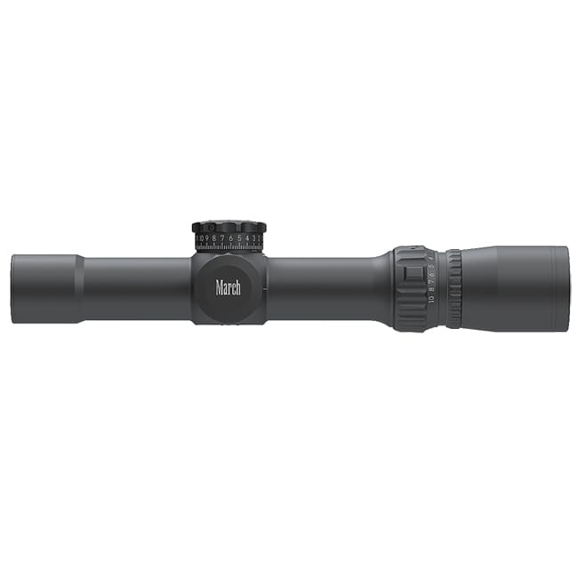 March Compact Tactical 1-10x24 Di-plex Reticle 1/4MOA Riflescope D10V24T