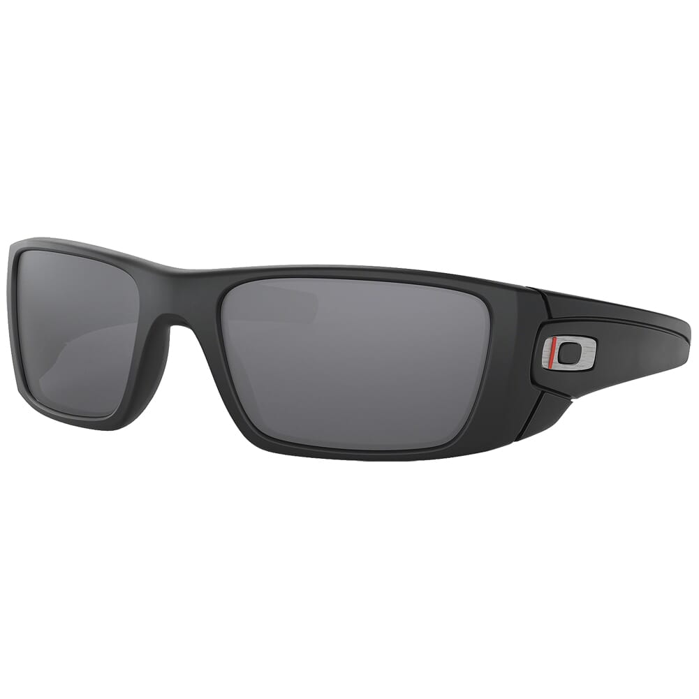 Oakley SI Fuel Cell Thin Red Line Satin Black w/Black Iridium Lenses OO9096-I060