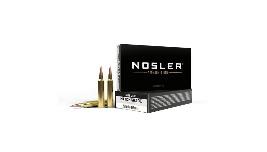 Nosler Match Grade MGA - 28 Nosler 185g RDF HPBT (20ct) Ammunition 60141