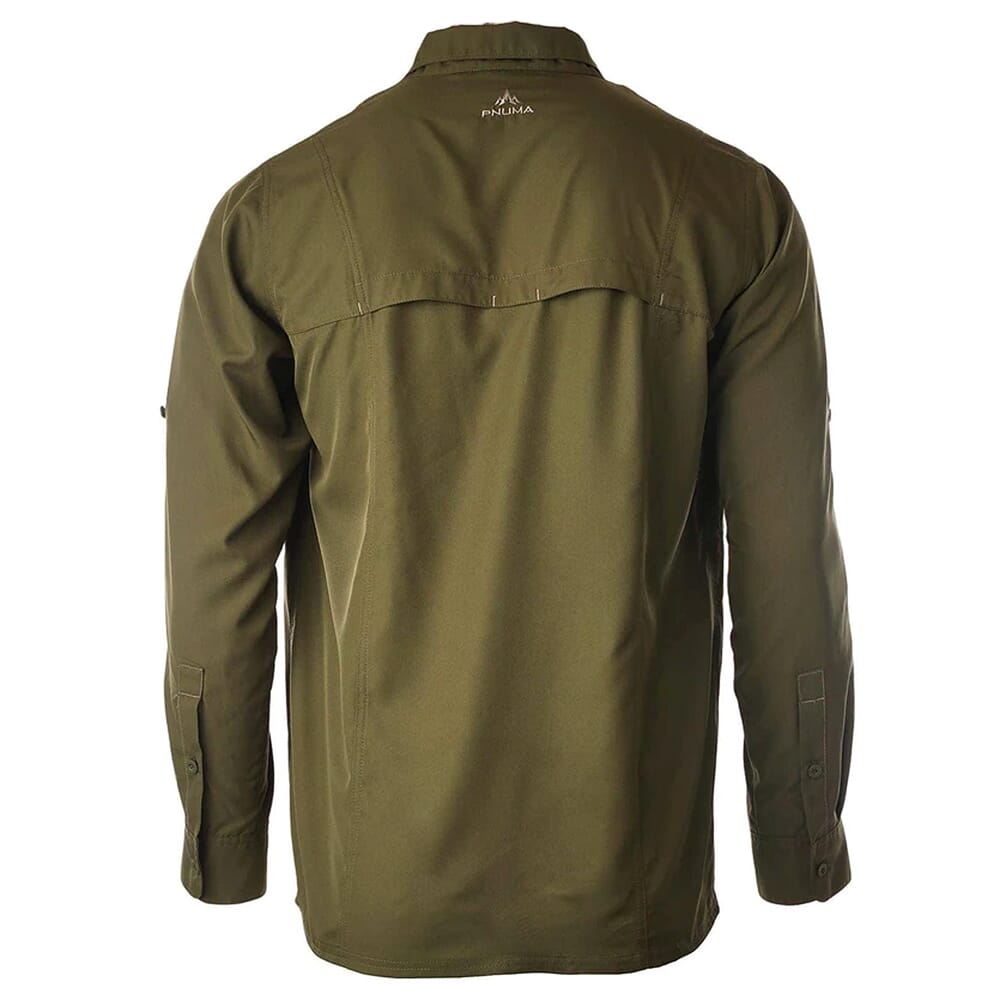 Pnuma Outdoors Long Sleeve Shooting Shirt Dark Olive PLSSSCY