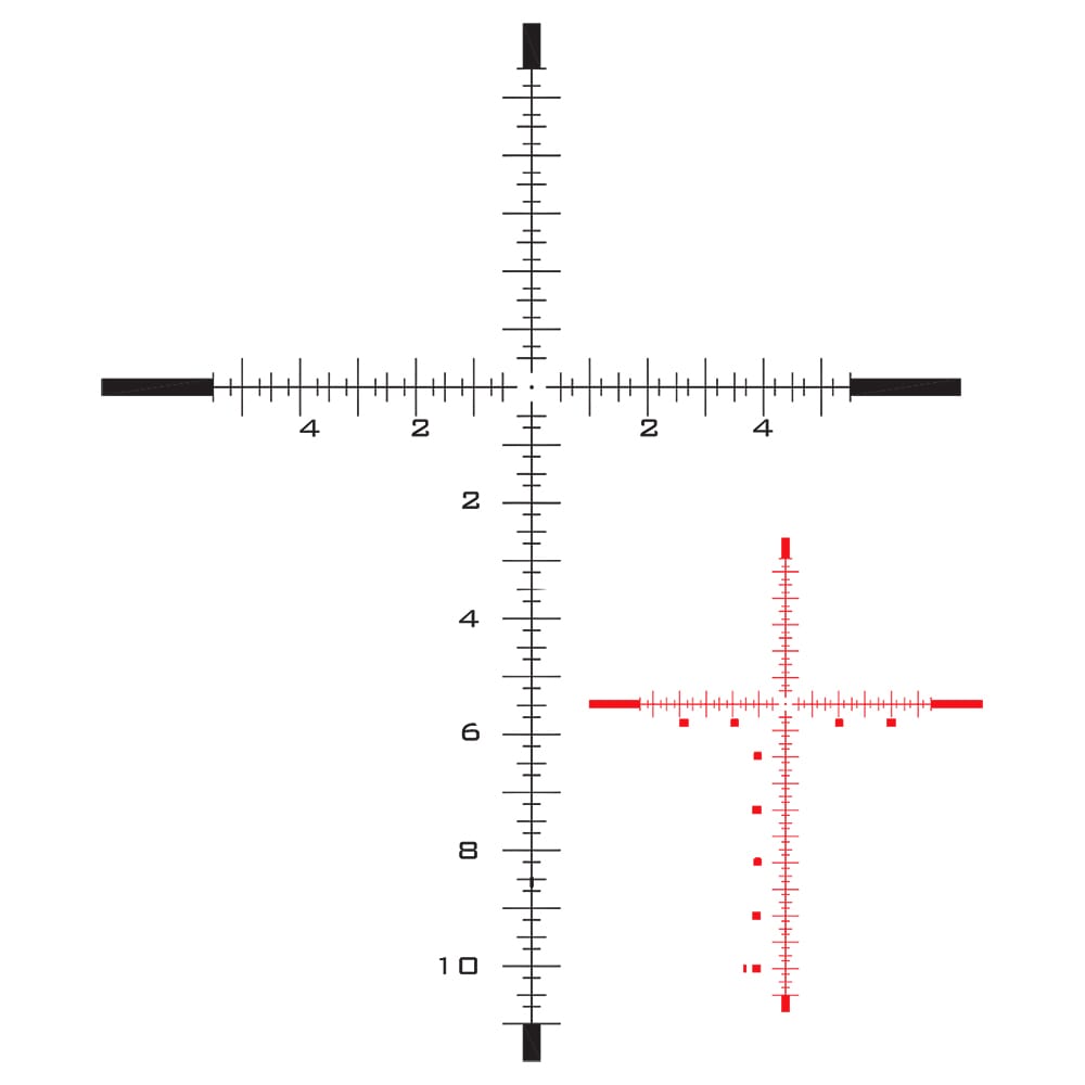US OpticsTS 2.5-20x50mm; 34 mm Tube; Digital Red FFP MGR Reticle Riflescope TS-20X-MGR