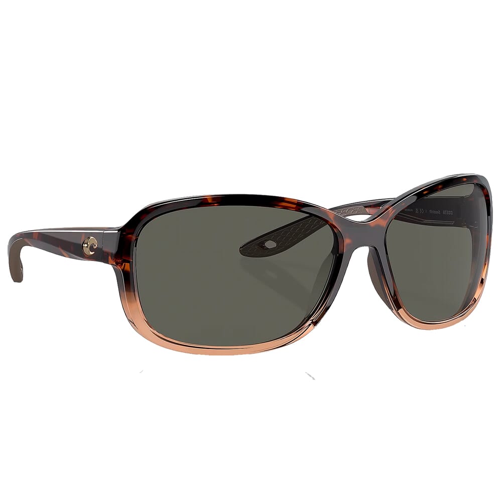 Costa Seadrift Shiny Tortoise Fade Frame Sunglasses w/Gray 580G S Lenses 06S9114-91140458