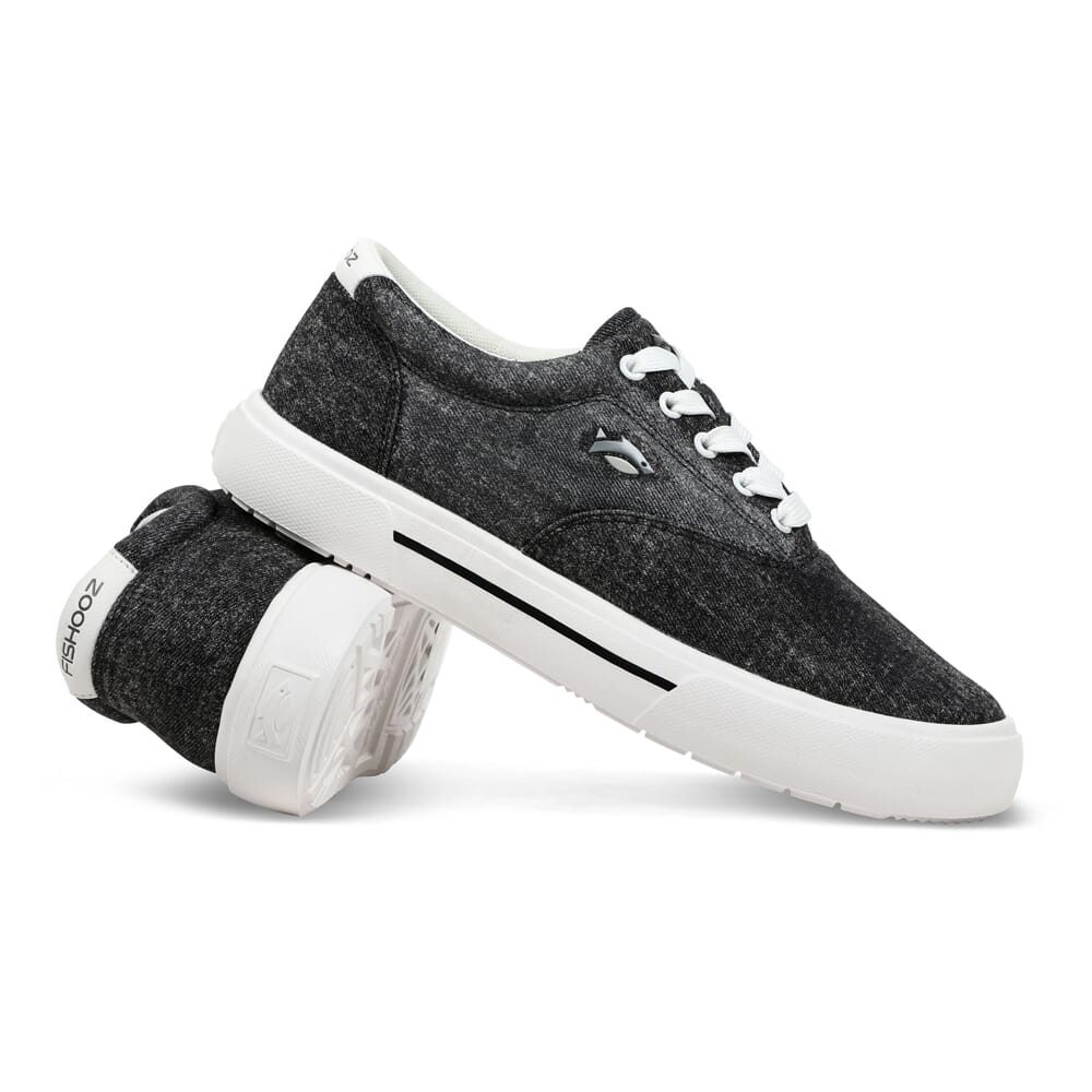 Fishooz Sunwashed Lace Black/White Shoes SUN-MLC-BLK-M
