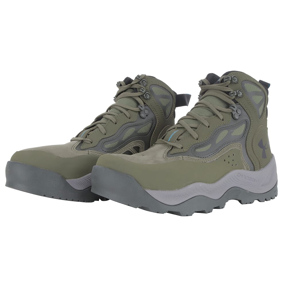 Under Armour Charged Raider Mid WP Boots Marine ODG/Brq Grn/Blk Size 9.5 3024265-300021