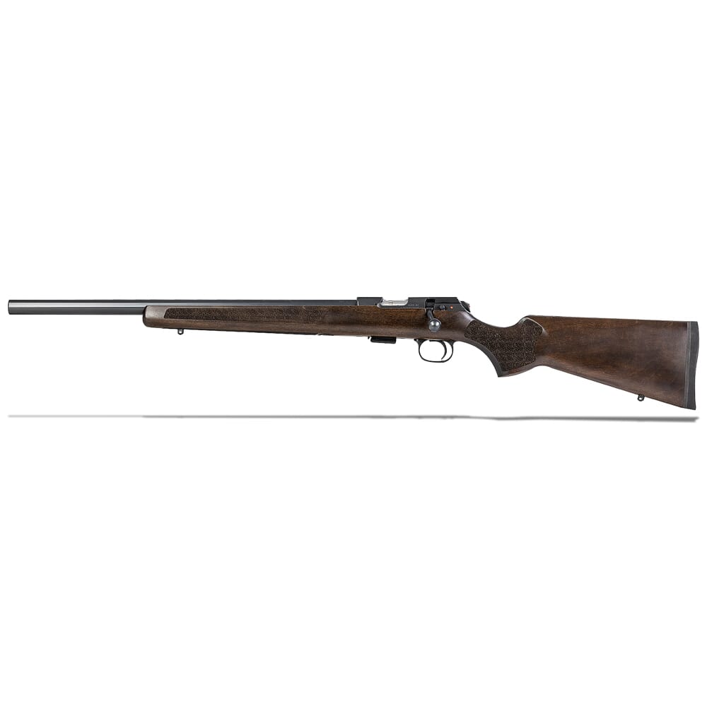 CZ-USA Varmint Left-Hand .22 LR 20" Bbl Walnut Varmint-Style 5rd Rimfire Rifle w/11mm Dovetail 02392
