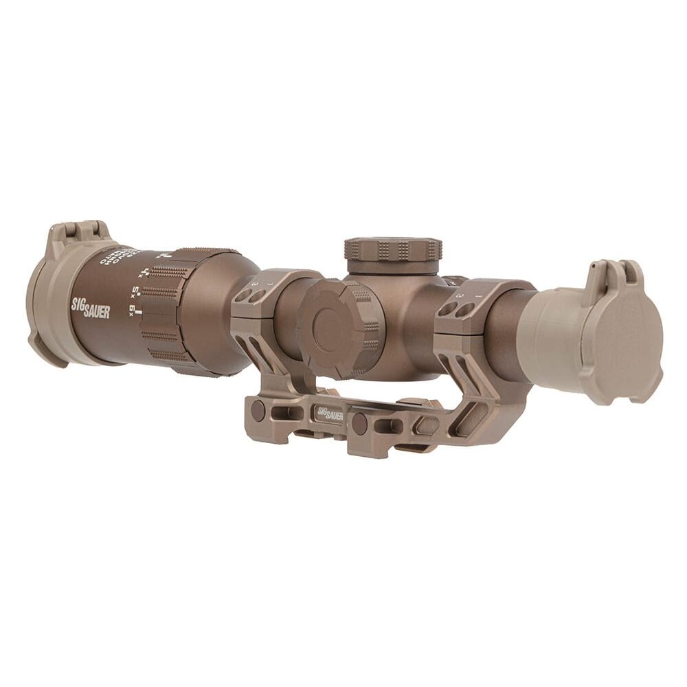 Sig Sauer TANGO6T 1-6x24mm, 30mm FFP, DWLR-556 Ilum Reticle, 0.2 MRAD, FDE, DVO Riflescope SOT61DVO