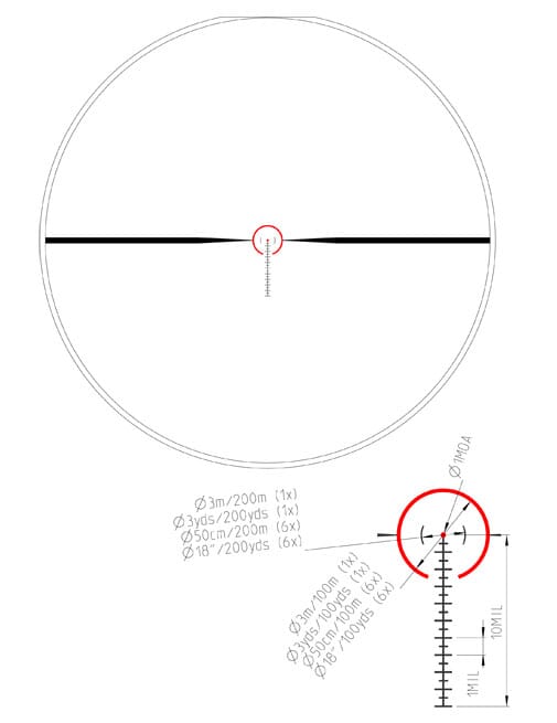 Like New Kahles K 1-6x24 Illuminated SM1 Reticle 10515
