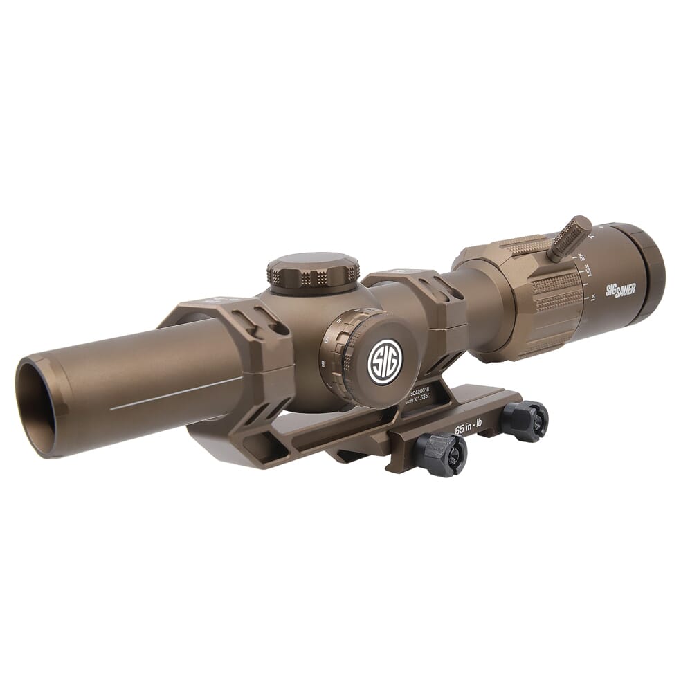 Sig Sauer TANGO-MSR 1-8x24mm Illum BDC8 SFP Coyote Tan Riflescope w/ALPHA-MSR Mount SOTM81200