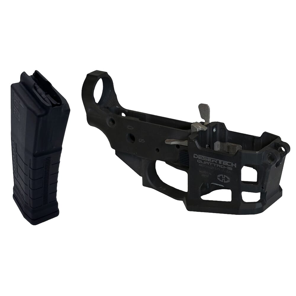 Desert Tech Quattro-15 Lower Receiver Assembly w/(1) 53rd 5.56/.223 Quadmag53 QTR-LR-15-B53