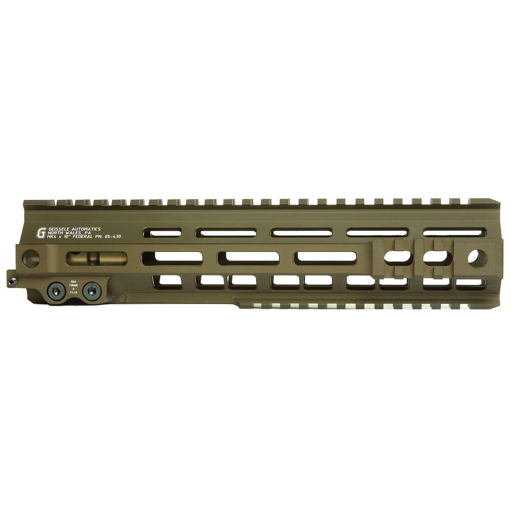 Geissele 10" M-LOK MK4 Federal OD Green Super Modular Rail 05-430ODG