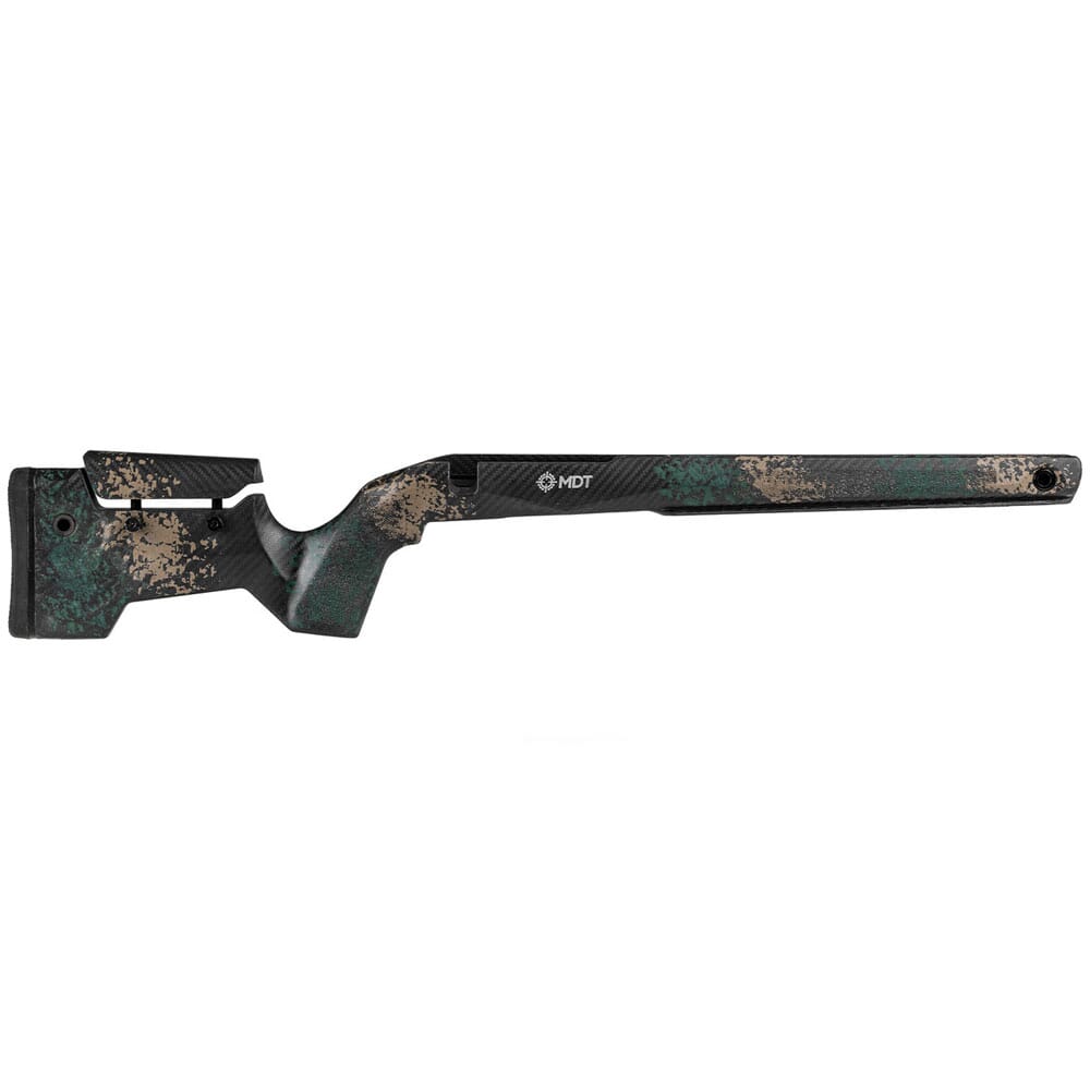 MDT CRBN Remington 700 SA RH Fixed Highland Green & Flat Dark Earth w/ARCA Rail & No Bottom Metal 109559-HGF
