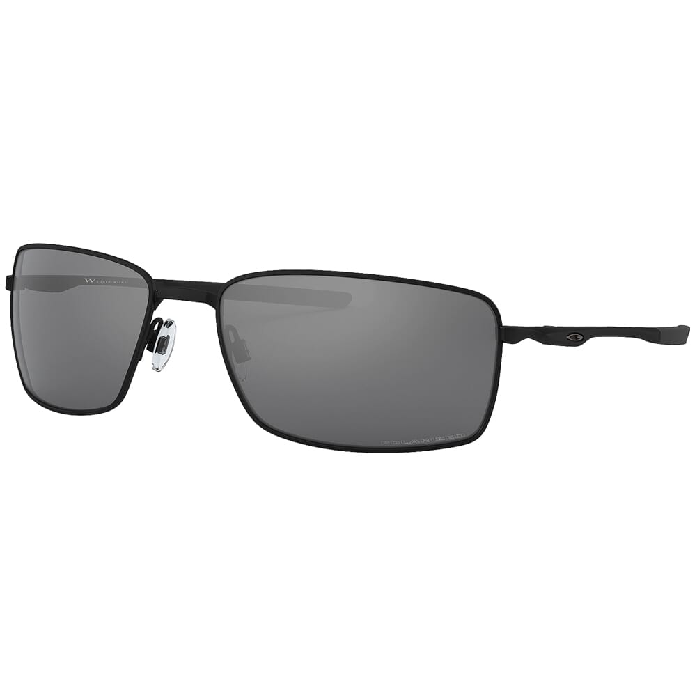 Oakley Square Wire Matte Black w/Black Iridium Polarized Lenses OO4075-05
