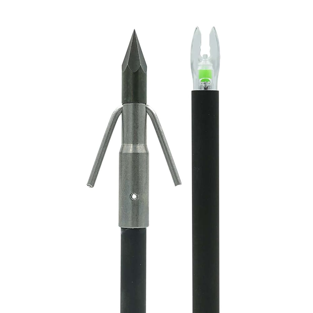 Muzzy Bowfishing Lighted Carbon Arrow Carp Point w/Green Nockturnal Nock & Slide 1320-CBS