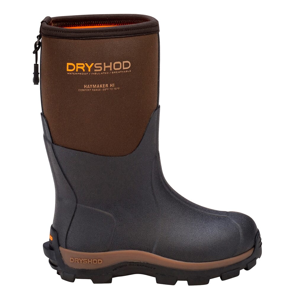 Dryshod Haymaker Kids Brown/Orange Boots HAY-KD-BR-Y