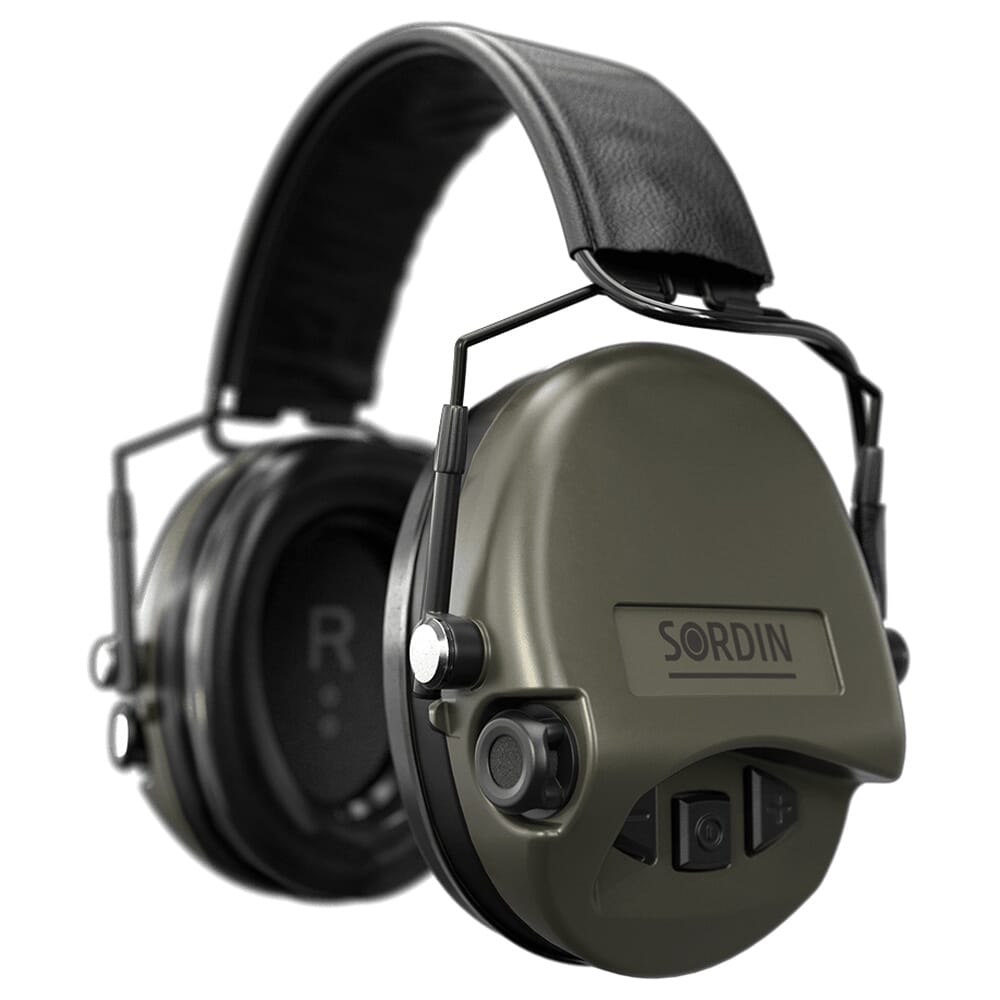 Sordin Supreme TM MIL AUX SFA Slim Green Headband 74508-06-S-US