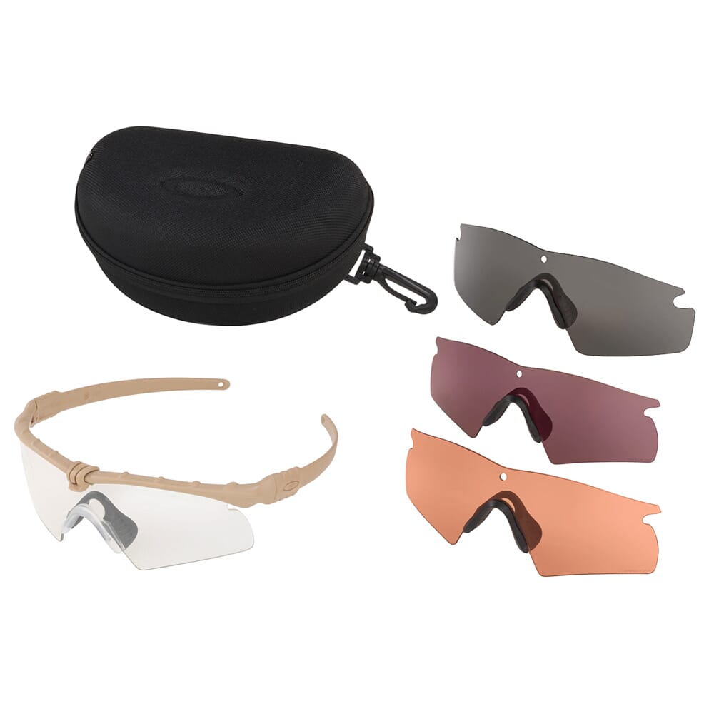 Oakley SI Ballistic M Frame 3.0 Bone Hybrid w/Clear, Grey, Persimmon, and Laser Lens Array OO9146-28