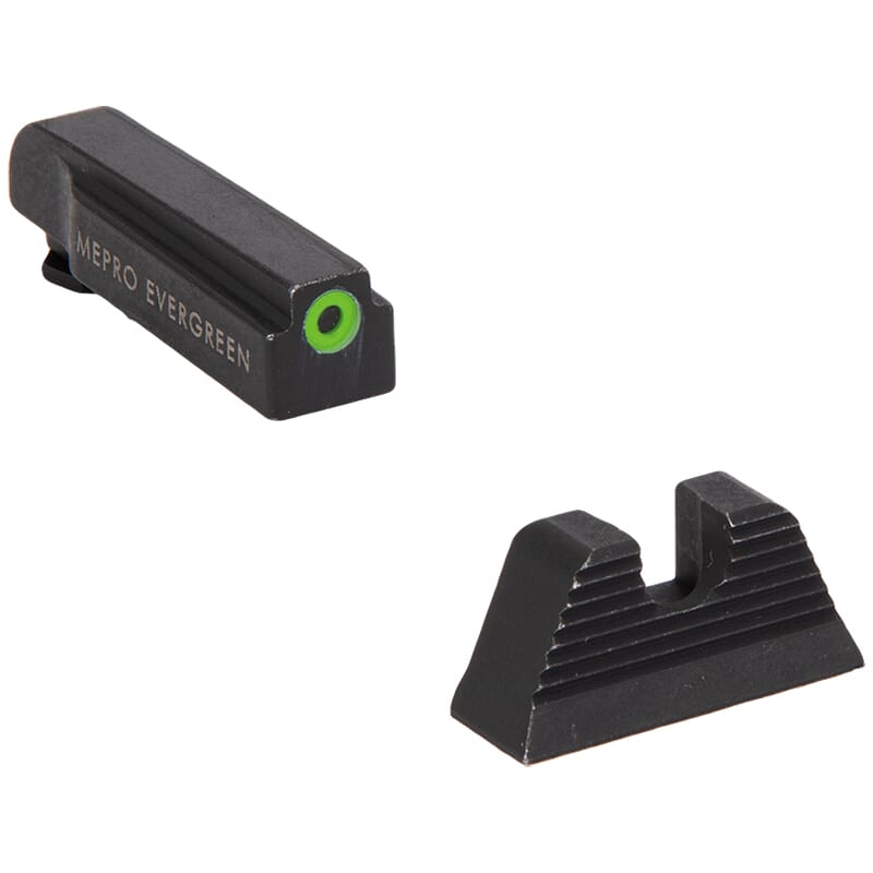 Meprolight Evergreen Glock (All Models) Green Ring/Blank Pistol Sight Set 83201001