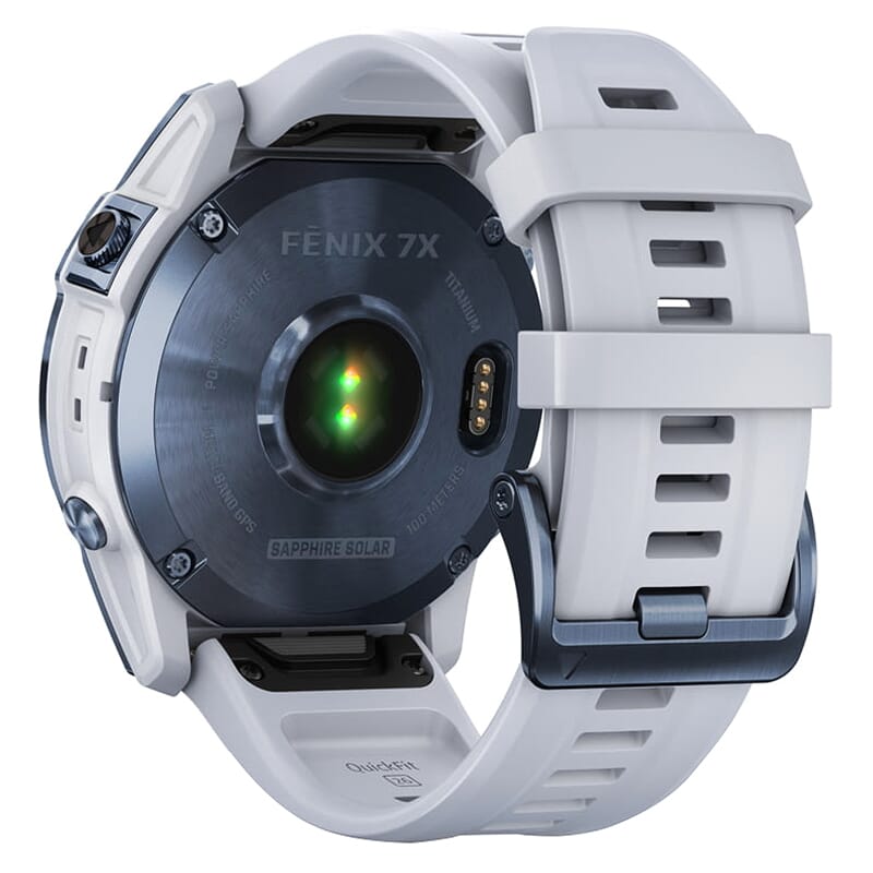 Garmin fenix 7X Sapphire Solar Mineral Blue DLC Titanium w/Whitestone Band Smartwatch 010-02541-14