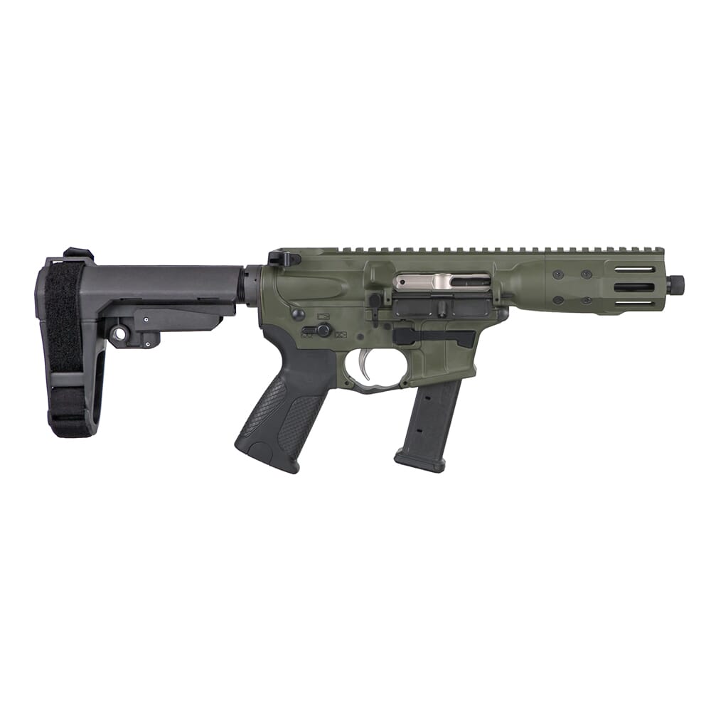 LWRC IC-9 9mm 5.6" 1/10 1/2x28 OD Green Pistol w/SBA3 Brace ICP9B5KSBA3