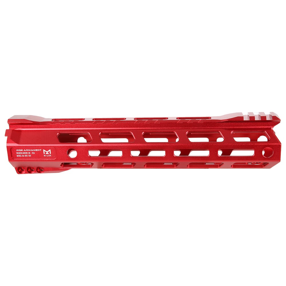RISE Armament RA-905 10" RISE Red Skeletonized AR-15 M-LOK Handguard RA-905-100-RR