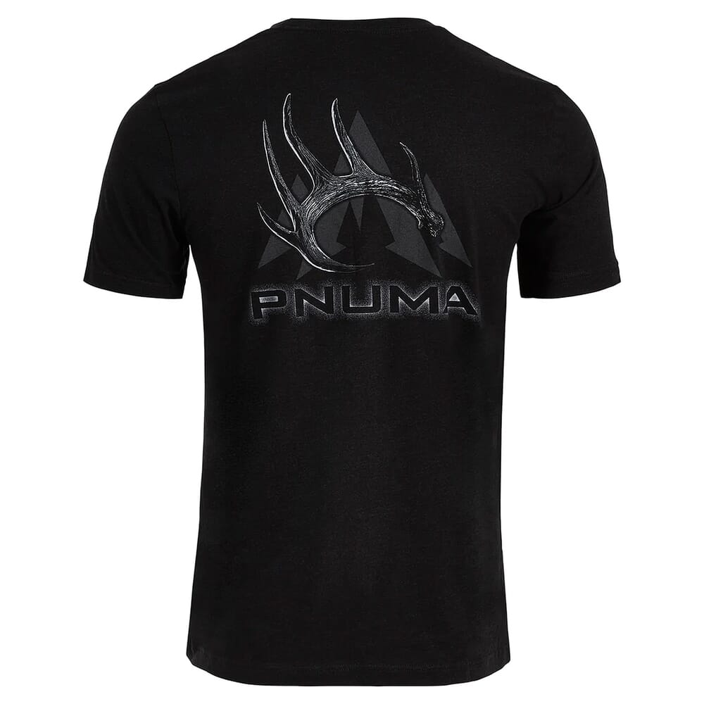 Pnuma Outdoors Dark Whitetail Tee Shirt Black SS-TS-DW-BL