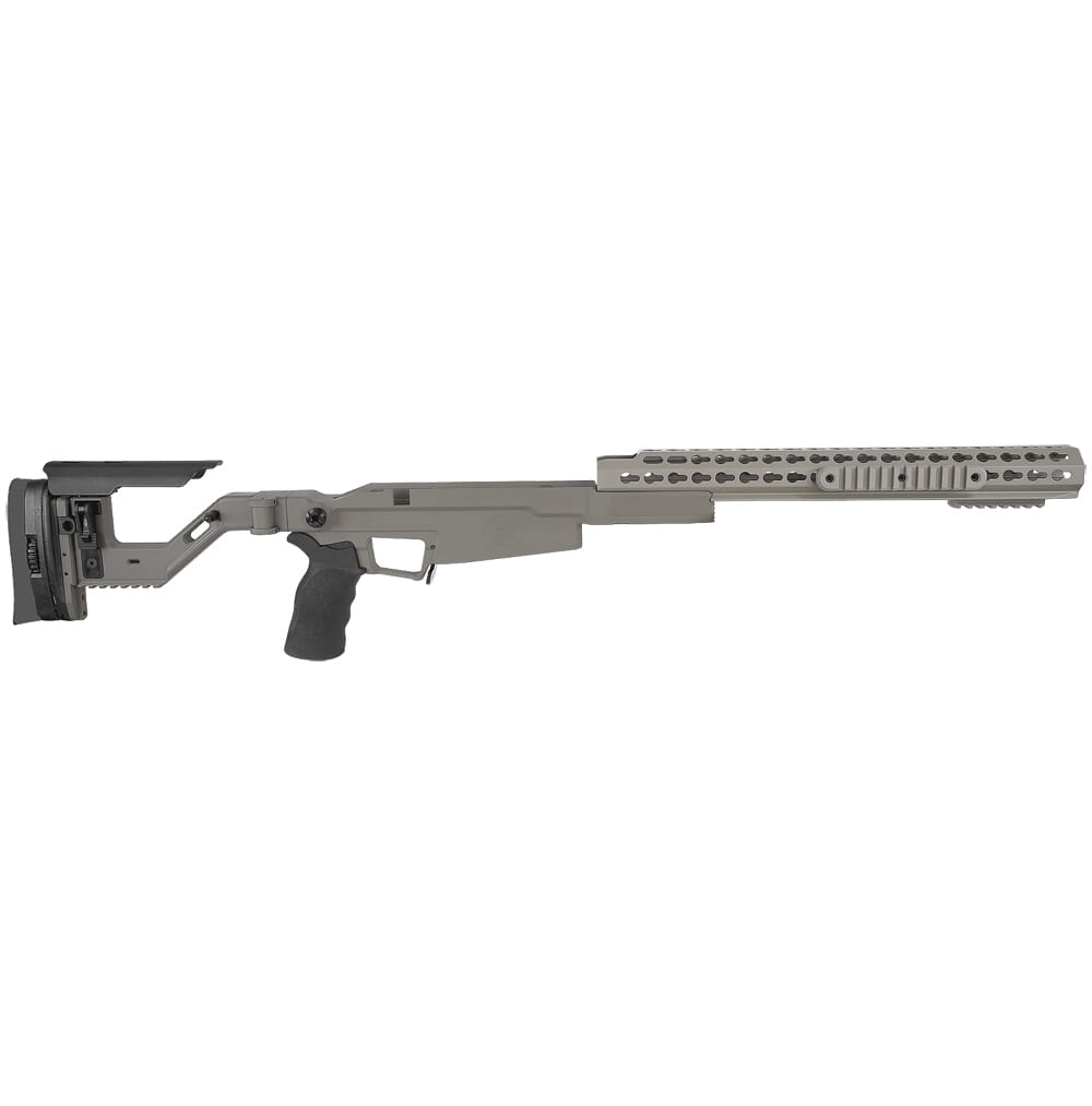 Accuracy International AXSR AICS Rem 700 LA .338 Lapua Mag CIP Right Folding, 16? Forend Elite Sand SRC-002ES