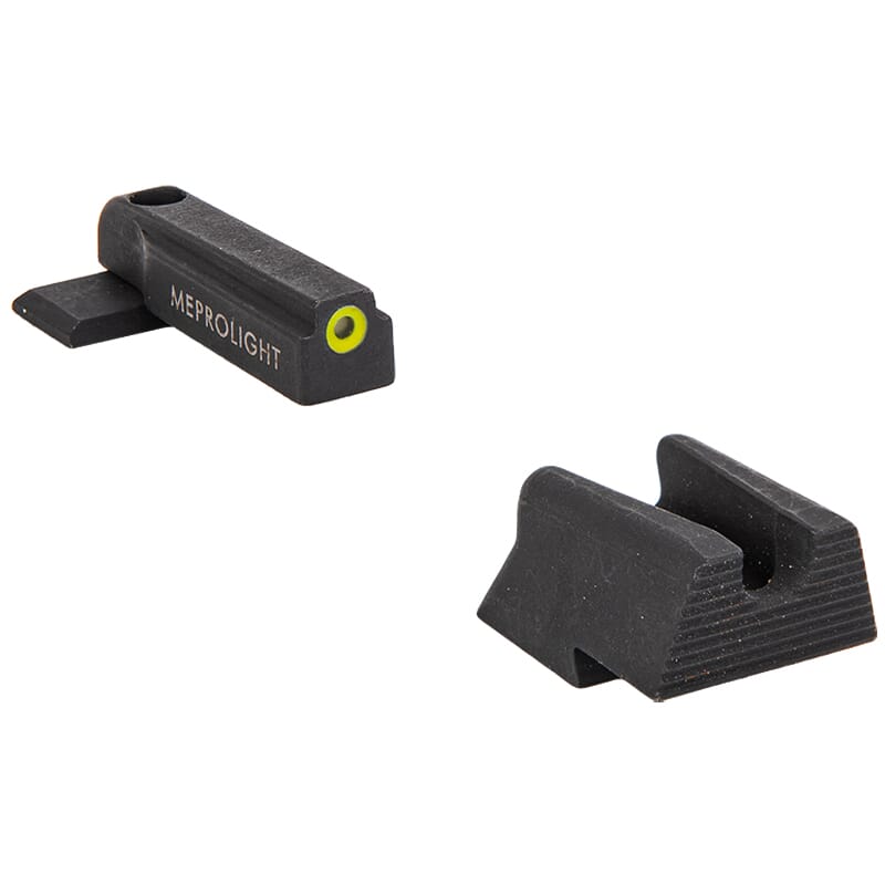 Meprolight Evergreen H&K 45/P30/VP9/SFP9 (Not VP2020) Yellow Ring/Blank Pistol Sight Set 83301051