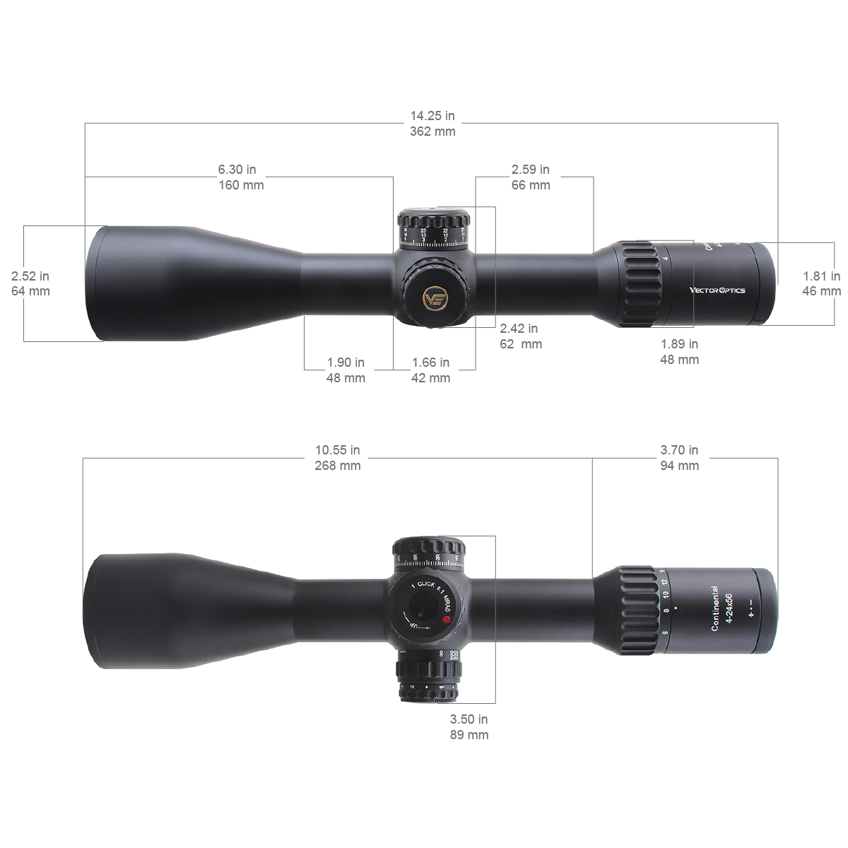 Vector Optics Continental 3.5-35x56 ED MOA Riflescope SCFF-55