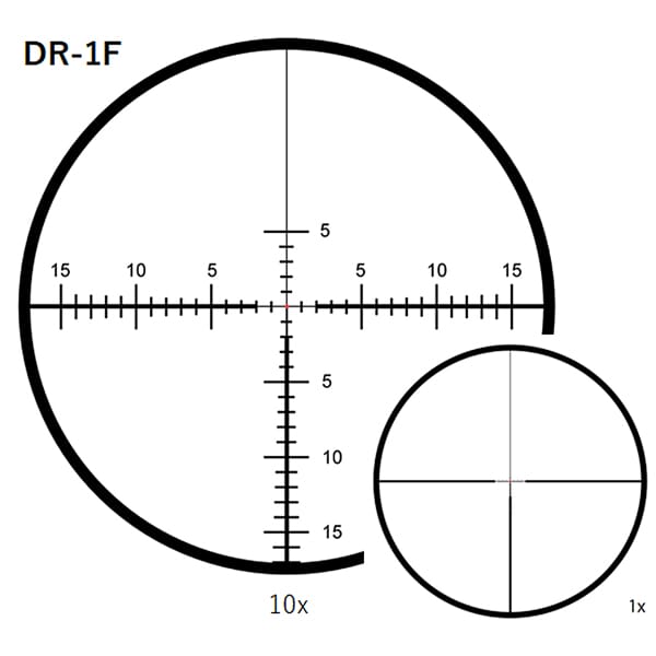 March FX Shorty 1-10x24mm FFP DR-1F Reticle 0.1MIL 6Level Illum Riflescope D10SV24FDIMLN34-DR-1F