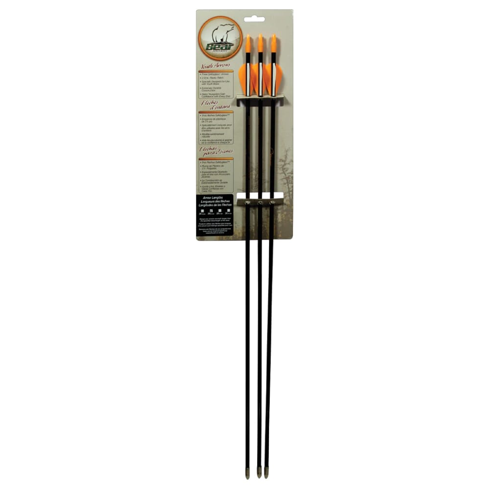 Bear Safetyglass 3-Card 26" Youth Arrows A1026