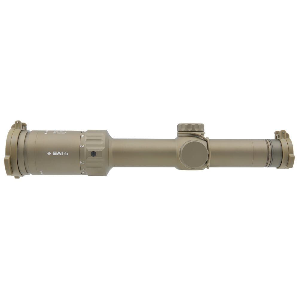 SAI Optics SAI 6 1-6x24mm .1 MRAD FFP 7.62 BDC Rapid Aiming Feature FDE Riflescope RNG16-T170-C20